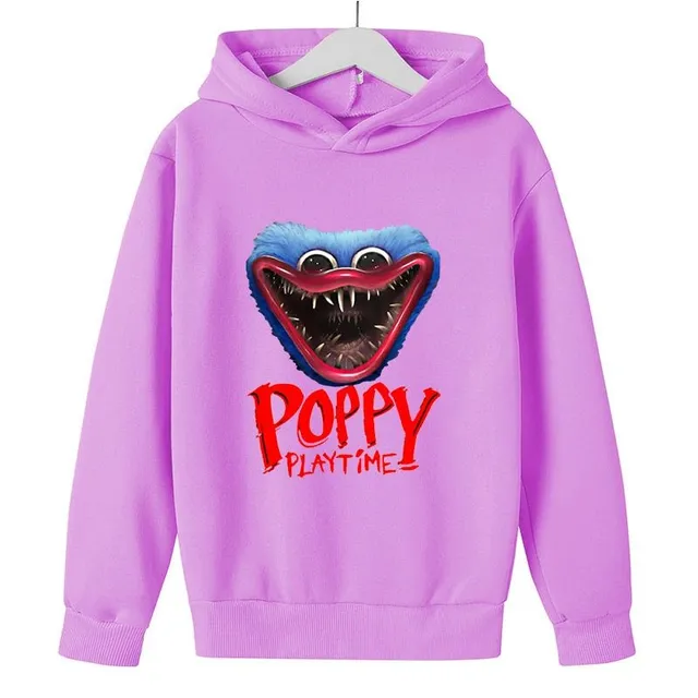 Bluză modernă cu glugă pentru copii cu motivul Poppy Play Time Huggy Wuggy