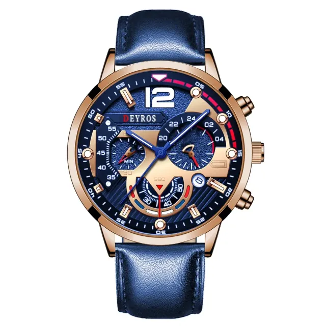 Men's Fashion Watch - Luxury stainless steel quartz wristwatch Calendar Luminist Clock