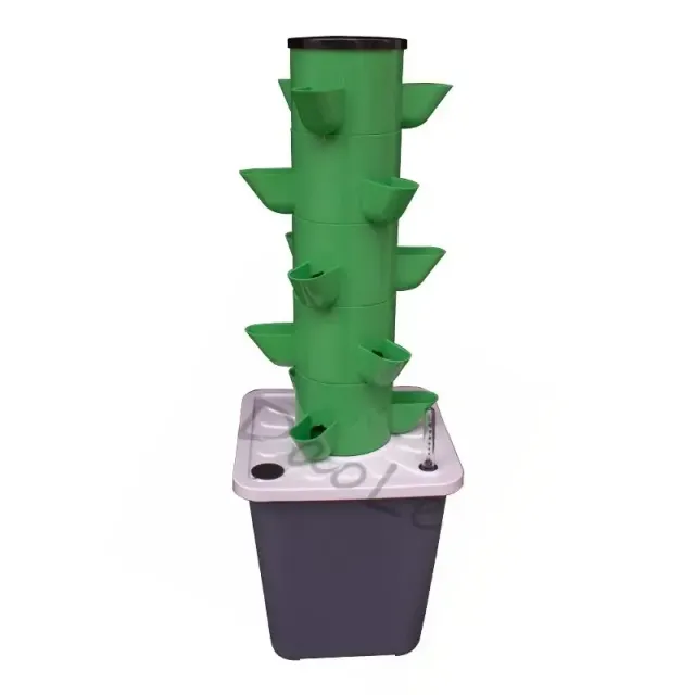 Plastic garden pot with three holes for herbs or ornamental flowers