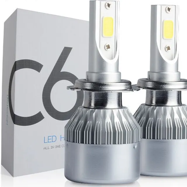 Set 2 becuri LED H7 6000K 36W/3800LM 12V/24V