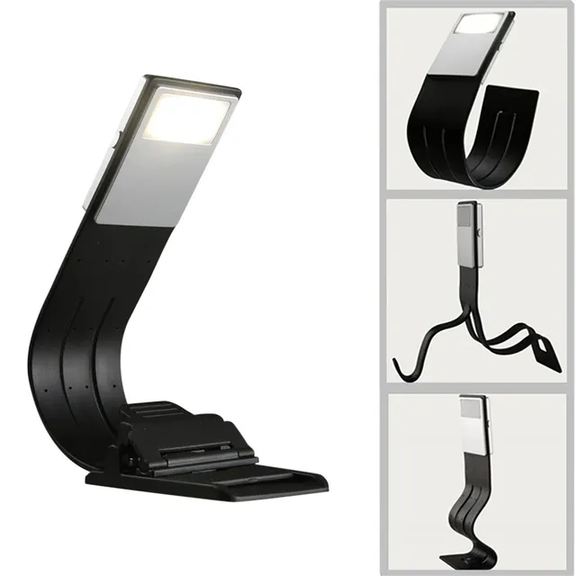 Tragbare LED-Leselampe mit abnehmbarem Clip und USB-Ladung für Kindle und eBook-Reader