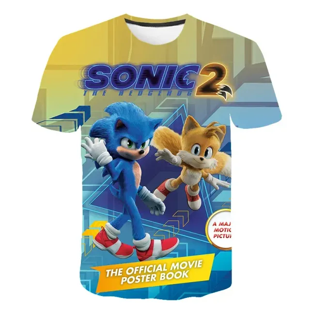 Kinder-T-Shirt bedruckt mit verschiedenen Sonic the Hedgehog-Motiven