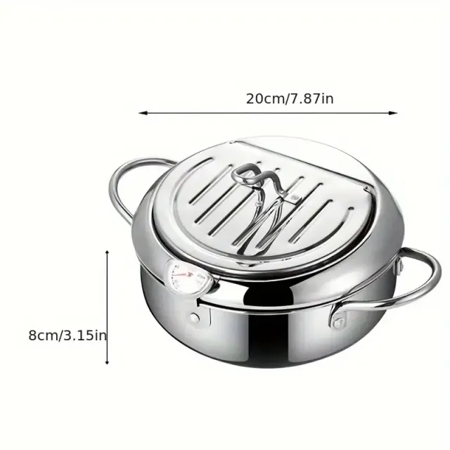 Frying pot with thermometer (19.99 cm)