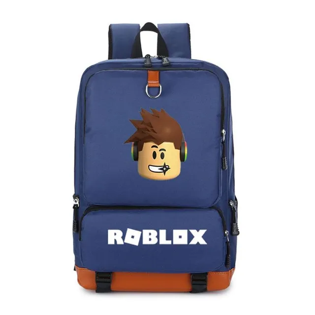 Fashionable backpack for teens with popular Roblox motif