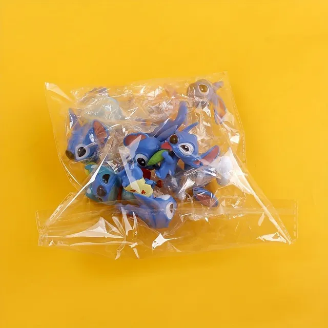 10 Pieces, Disney Handmade Stitch - Film Inspired Model Dolls: Versatile PVC Decoration