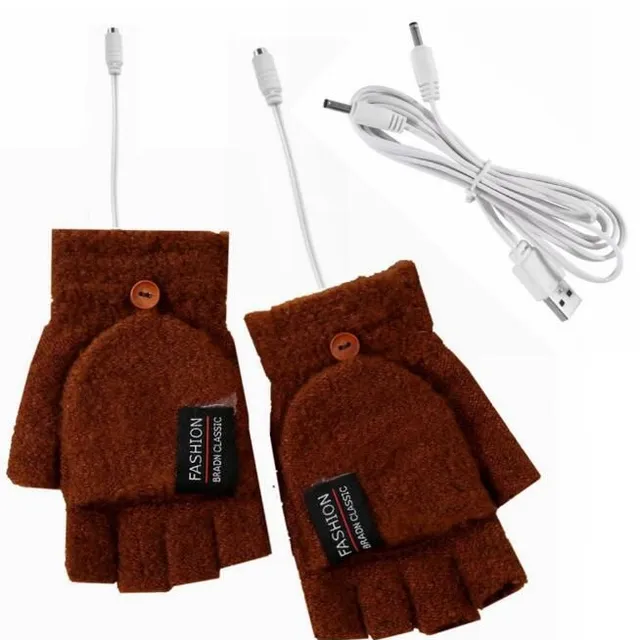 USB Electric heated gloves Double-sided heating gloves Gloves