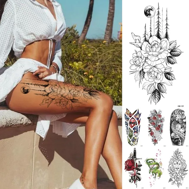 Women's waterproof fake tattoo on upper arm