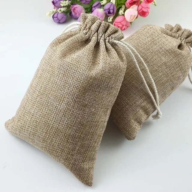 Gift bag made of burlap 10 pcs