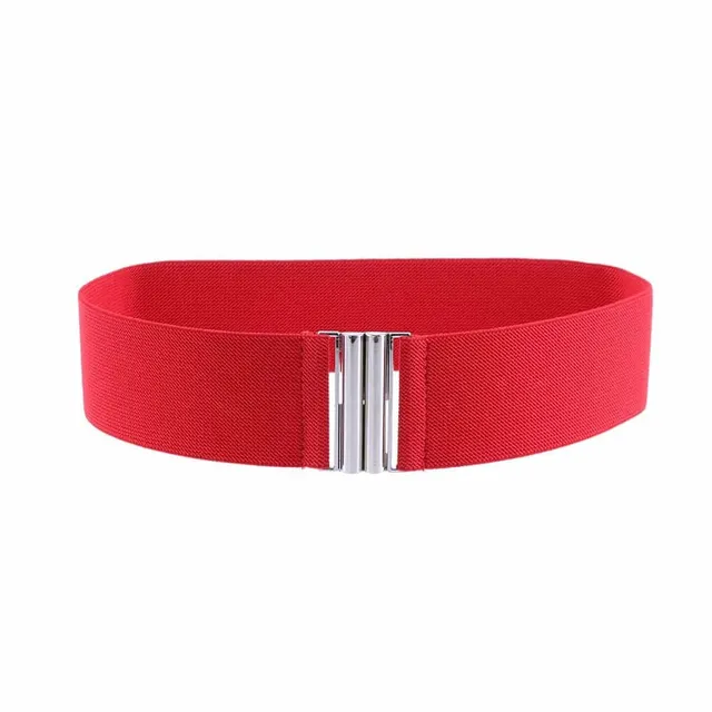 Elegant elastic belt with buckle