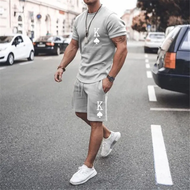 Set de vară pentru bărbați - pantaloni scurți și tricou