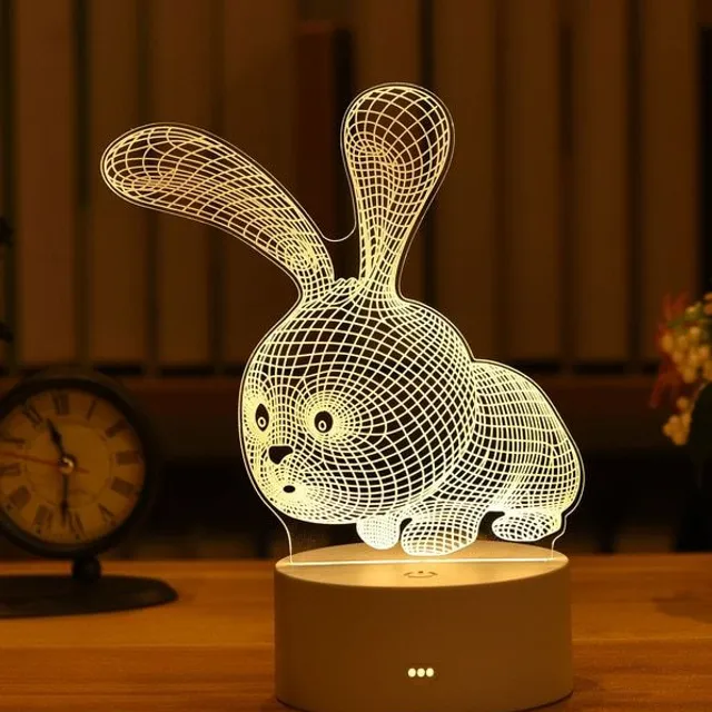 Lampă de noapte cu efect 3D - diferite modele