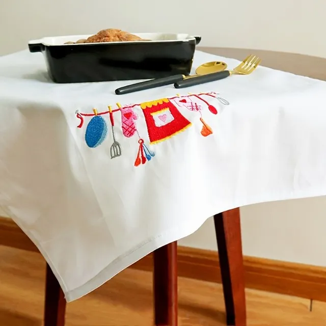 Holiday napkin with embroidery for elegant dining