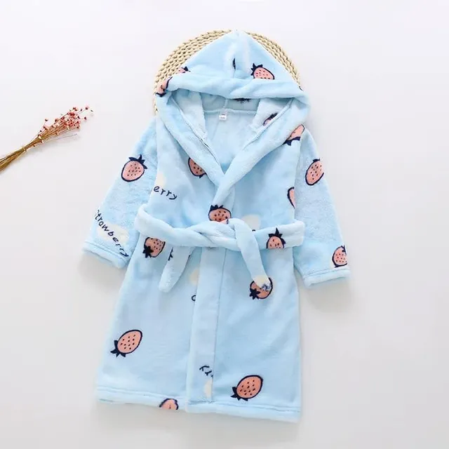 Baby soft cute bathrobe with print