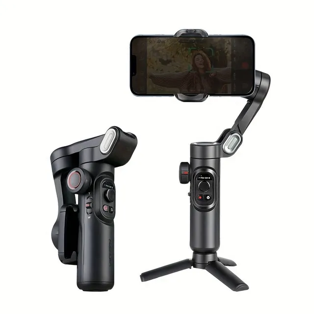 Folding 3-axis gimbal on your phone: Change shakes to smooth videos
