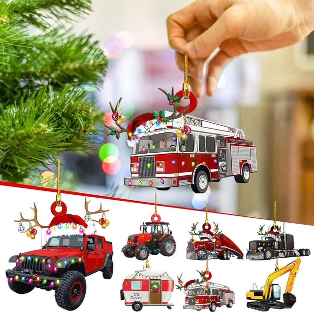 Modern Christmas tree ornaments for car lovers Martin