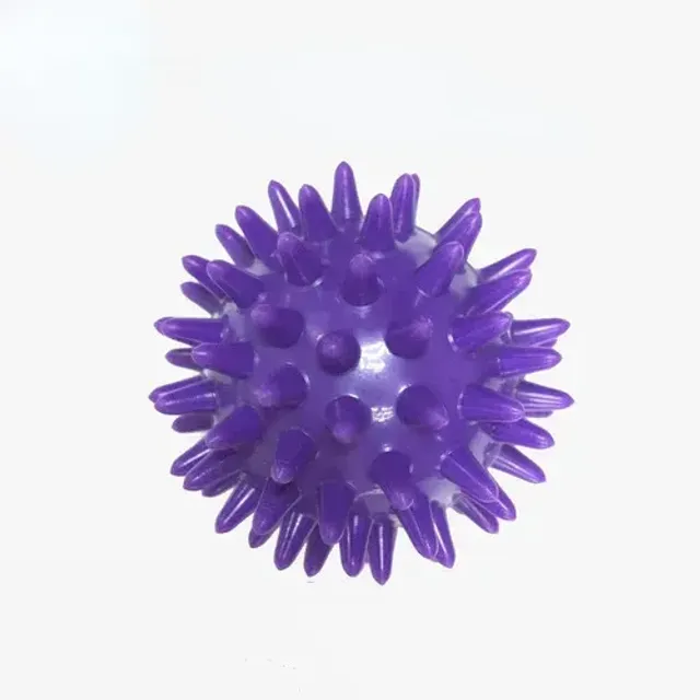 Massage ball with barbs for relief from muscle, joint and feet pain