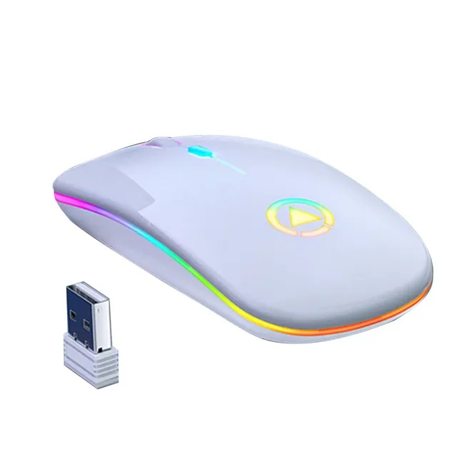 LED podsvícená dobíjecí bezdrátová myš