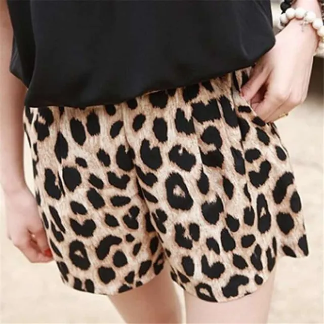 Pantaloni scurți de vară sexy pentru femei cu model de leopard