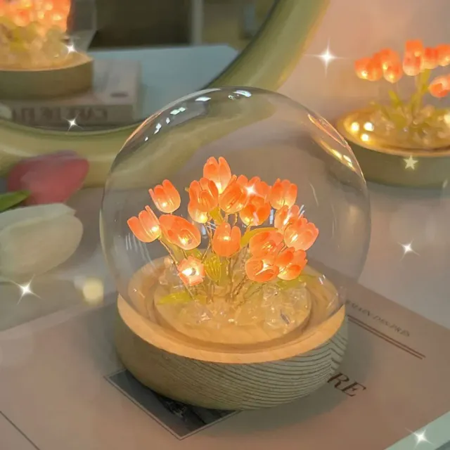Tulipánová noční světýlko Ručně vyráběné DIY Materiály Dekorace do domácnosti