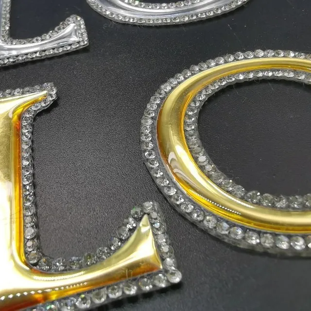 Trends modern ironing stylish decorative shiny letters for interesting decoration