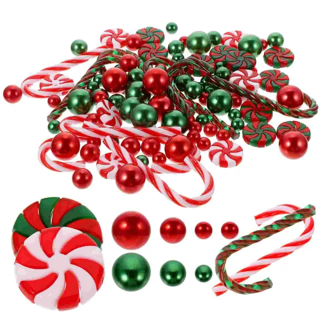 Vánoční náplň do vázy ve dvou variantách - Perly, bonbony a hůlky