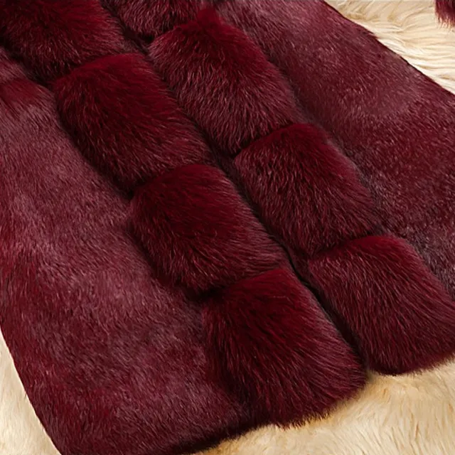 Dámsky dlhý luxusné kožušinový kabát Jazmyn