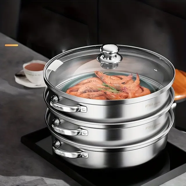 2v1 steam pot for healthy cooking, fast and efficient