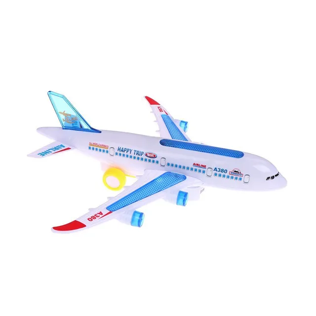 Electric aircraft Airbus A380 with flashing lights and sounds - baby toy