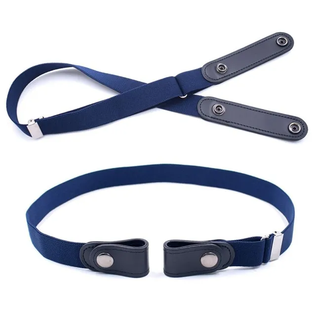 Elastic belt without buckle for women and men