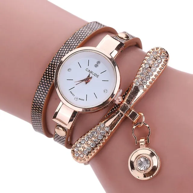 Ladies set - Watch and bracelet with gemstone - 8 colours