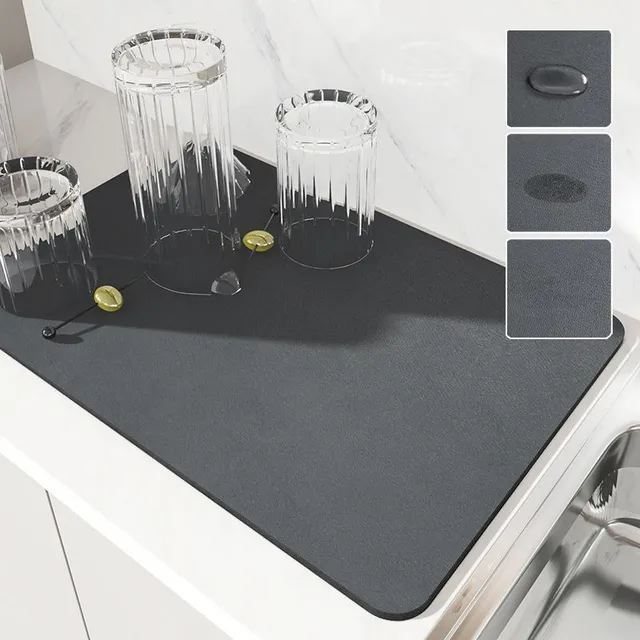Super Absorbentní podložka na nádobí, Multifunkční odkapávací kobereček, Kuchyňské a koupelnové potřeby