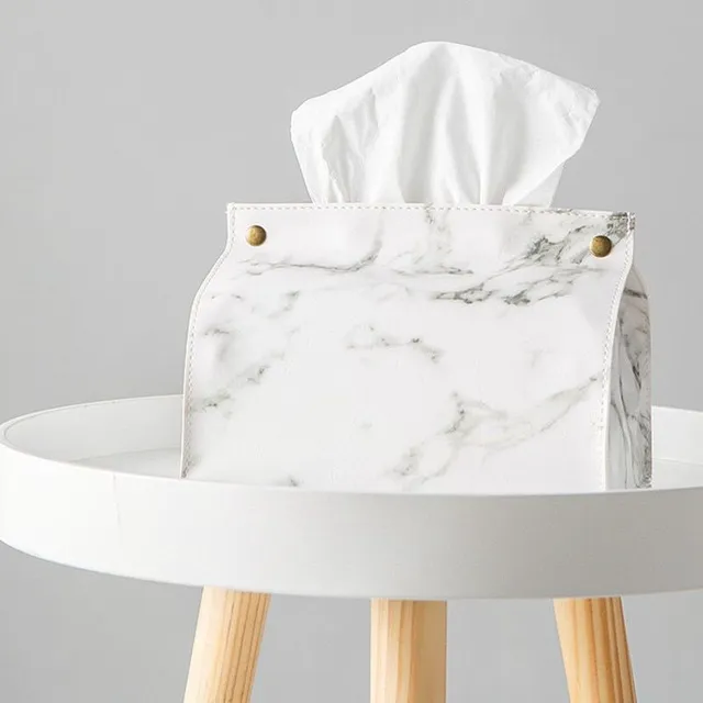 Luxusný moderný praktický box na papierové vreckovky z umelej kože