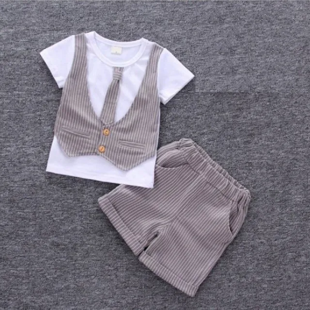 Boys' suit and tie style set - 2 colours