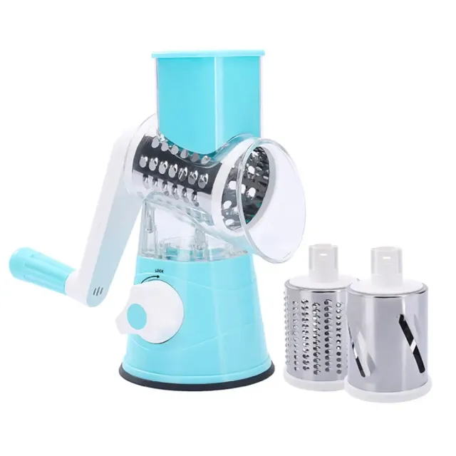 Manual meat grinder with 3 stainless steel blades - saves time and strength