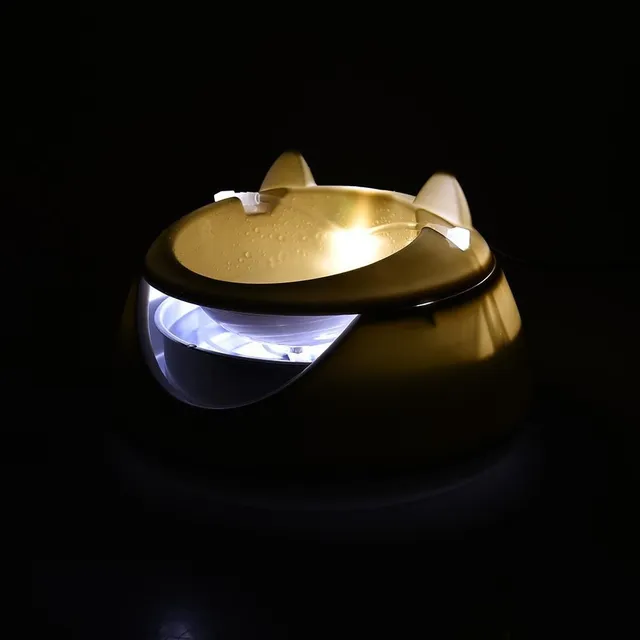Mačací fontána s nočným svetlom na USB