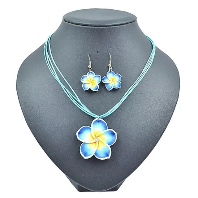 Jewelry set made of fimo matter - flowers