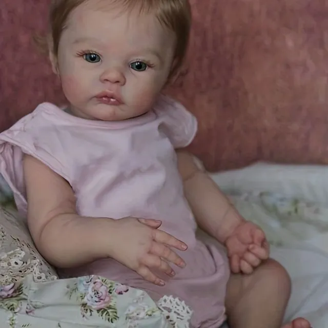 Novonarodené dievča Reborn bábika Meadow - mäkké prefíkané telo, realistická pleť s žilami, umelecká bábika