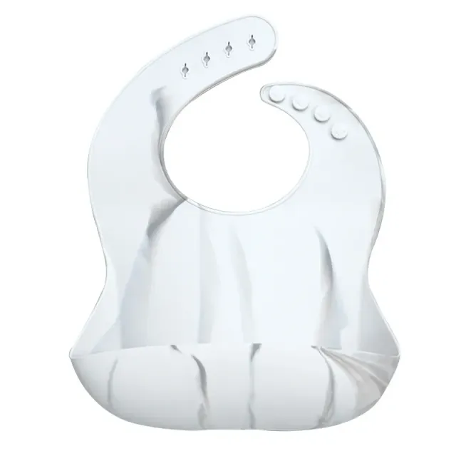 Insoluble modern monocolor silicone bib for toddlers - More Colors