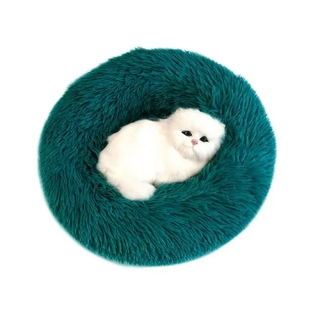 Chlupatý pelíšek pro psy a kočky green 40cm-2kg-sleep