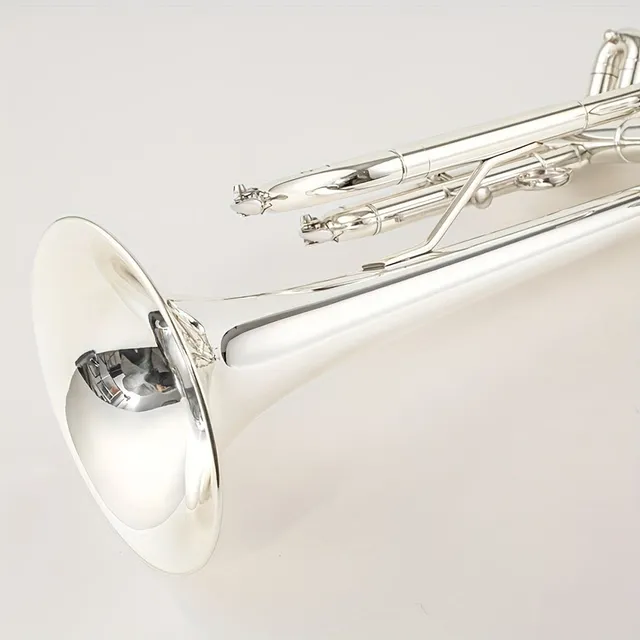 Professional Silver Tube B-flat Brass Nickel Pipe Body Playing Quality Tube Tool High Quality Silver 7C Neck TR8355kaluolin Jazz Tool Forest Corner