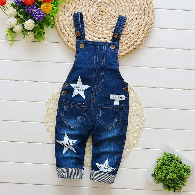 Children's denim trousers with laclo