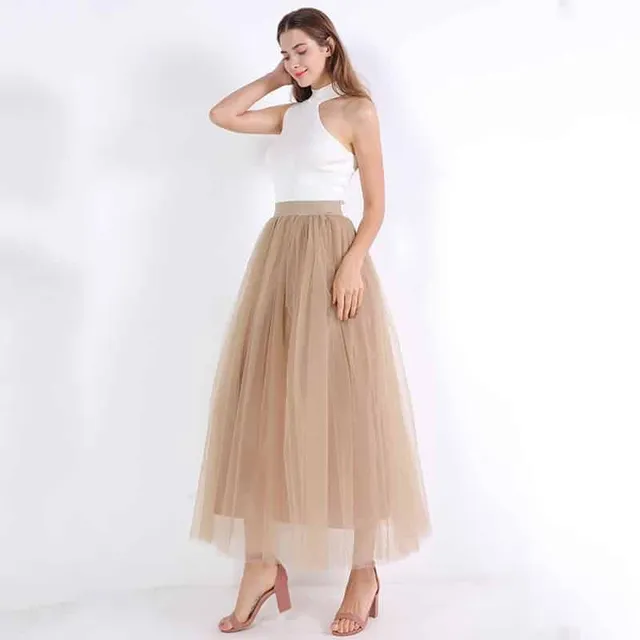 Women's tulle maxi skirt