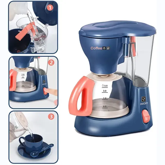 Mini domácí spotřebiče do kuchyně pro děti - Kávovar, mixér a toustovač