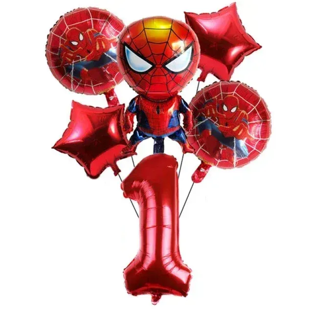 Set di accessori e palloncini per il compleanno con motivi del popolare eroe Spider-man