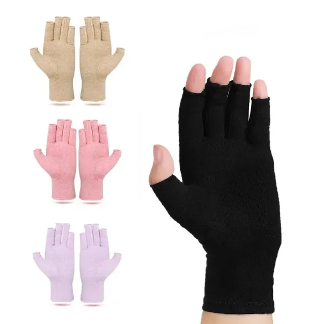 Compression gloves against arthritis with wrist support