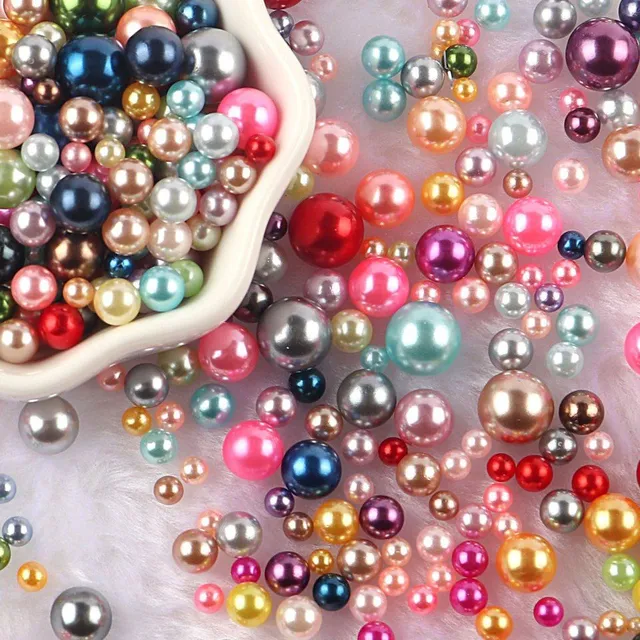 Set of string beads in shiny colors