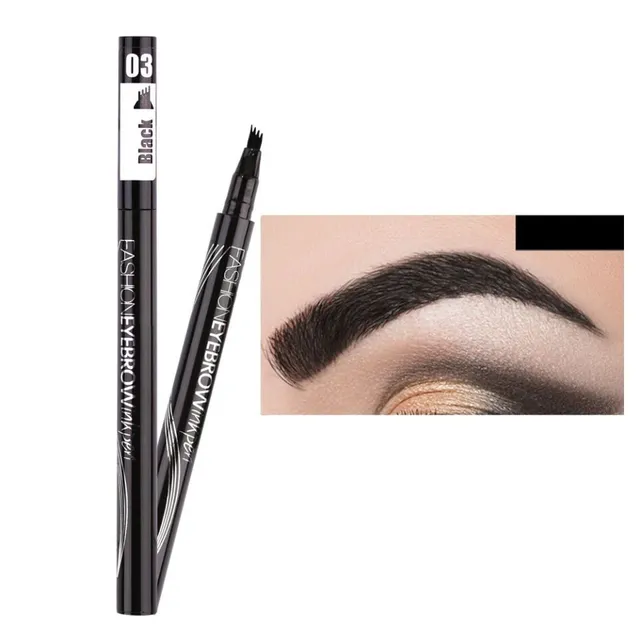 Crayon liquide waterproof pour dessiner les sourcils - peigne