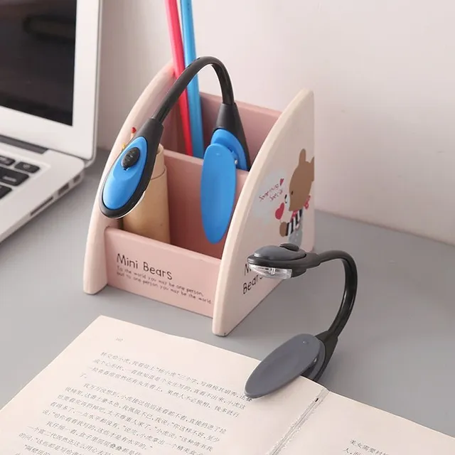 Flexibilní mini připínací lampička na čtení