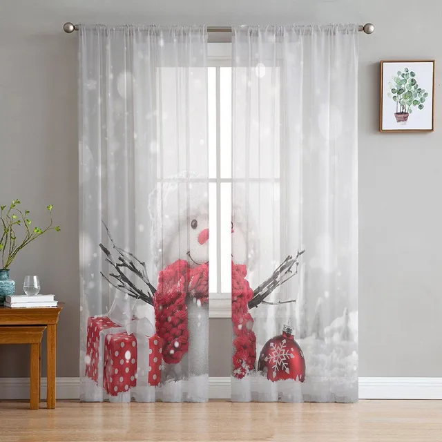 Christmas curtain with thematic motifs - various types