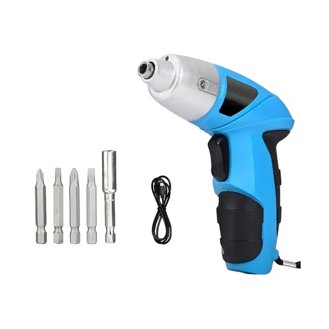 Cordless electric screwdriver with set of 5 bits Wireless screwdriver 3.6 V Mini drill Hobby accessories